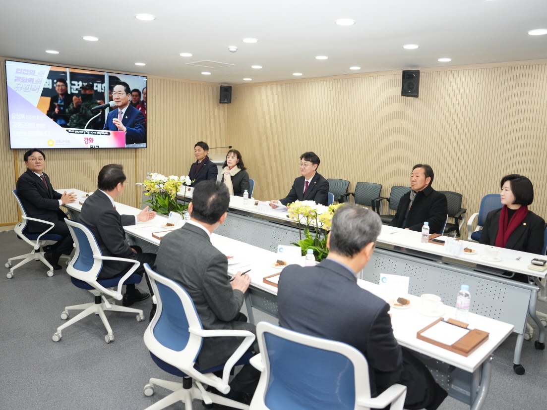 유정복 인천시장 강화군의회 방문
