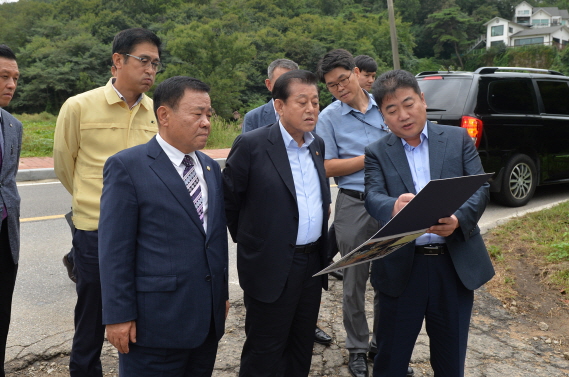 선원면 공용주차장 조성공사 예정지 현장 확인